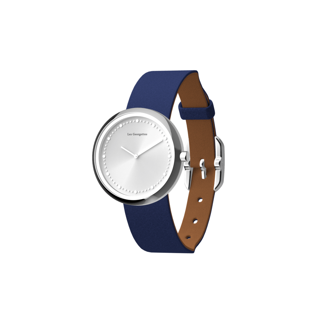 Reversible Denim Blue / Canyon watch, la Grande Absolue watch case, Silver finish image number 1