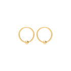 Hoopy Earrings, Gold finish image