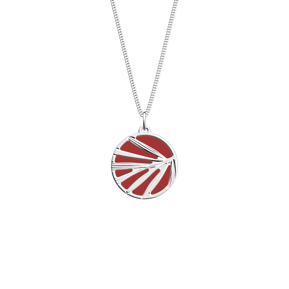 Croisette Necklace, Petrol Blue / Raspberry reversible insert image number 2