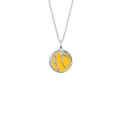 Gemini necklace, Sun / Navy Blue reversible insert gemini-necklace-sun-navy-blue-reversible-insert-pack_collier_zodiaque