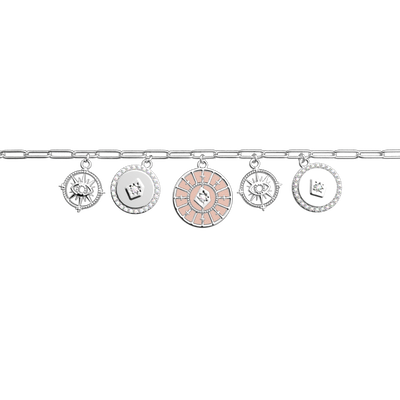 Bracelet chaîne Astrale Pampille, cuir réversible Jasmin / Rose Métal bracelet-chaine-astrale-pampille-cuir-reversible-jasmin-rose-metal-pack_bracelets_chaines_joncs