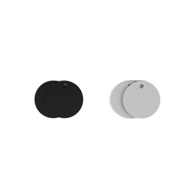 Leather insert - Earrings, Black / White leather-insert-earrings-black-white-pendantes