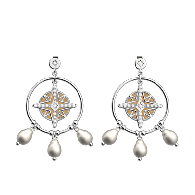 Rose des Vents earrings, Fine Sand / Caramel reversible inserts  rose-des-vents-earrings-fine-sand-caramel-reversible-inserts-pack_boucles_d_oreilles_essentielles_et_precieuses