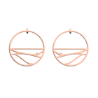 Écorces Hoop 43mm Earrings, Rose gold finish image
