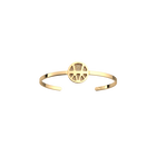 Ibiza Bangle, Gold Finish,  Cream / Gold Glitter  image number 2