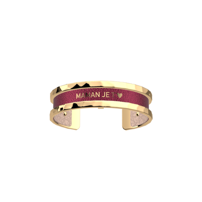 Pure Martelée bracelet, Pomegranate Gold Inscription /  Sugared Almond reversible insert pure-martelee-bracelet-pomegranate-gold-inscription-sugared-almond-reversible-insert-pack_manchettes_essentielles