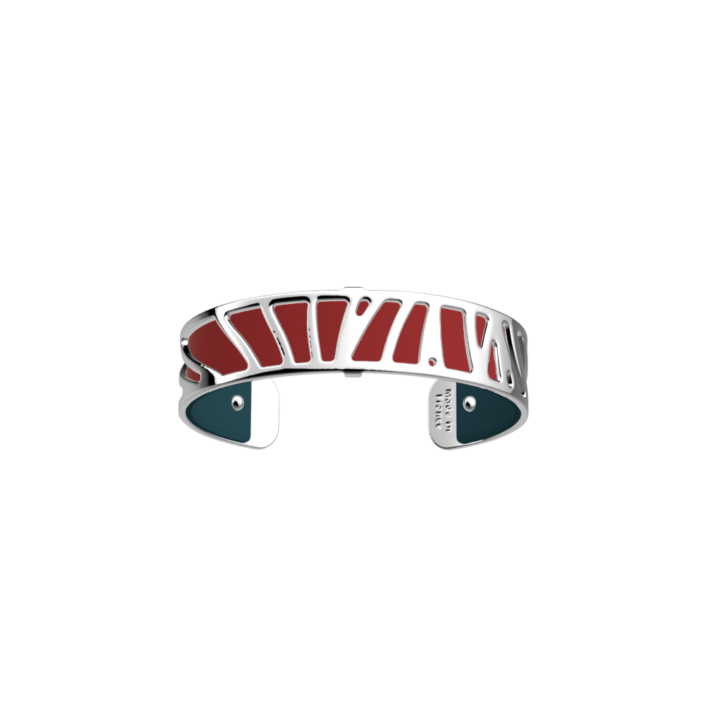 Perroquet Bracelet, Silver finish, Petrol Blue / Raspberry image number 2