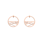 Liens Small Hoop 30 mm Earrings, Rose gold finish image