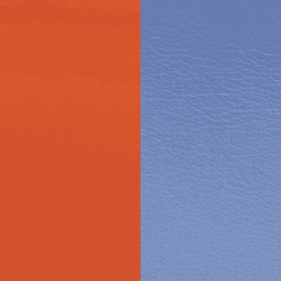 Cuir - Colliers, Orange Vernis / Bleuet cuir-colliers-orange-vernis-bleuet-motif_large