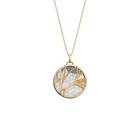 Collier Rose des Sables Précieuse, cuir réversible Rose Poudré / Émir image number 2