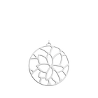 Pendentif Nénuphar Rond 45 mm, Finition argentée image number 1