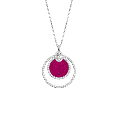 Nuit necklace, Exotic Fuchsia / Pink Amaryllis reversible insert  nuit-necklace-exotic-fuchsia-pink-amaryllis-reversible-insert-pack_colliers