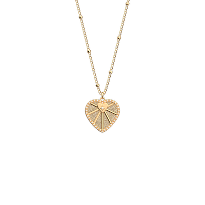 Cœur Céleste necklace, Gold Glitter / Cream reversible insert  c-ur-celeste-necklace-gold-glitter-cream-reversible-insert-pack_colliers