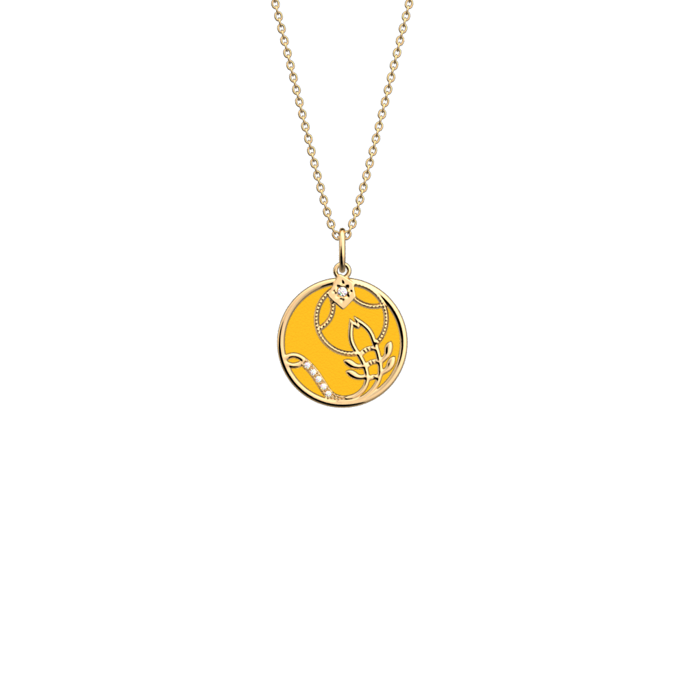 Collier Scorpion, cuir réversible / - Les Georgettes - Modalova