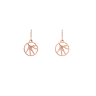 Boucles d'oreilles Fleurs du Nil, Dormeuses 16 mm, Finition dorée rose image