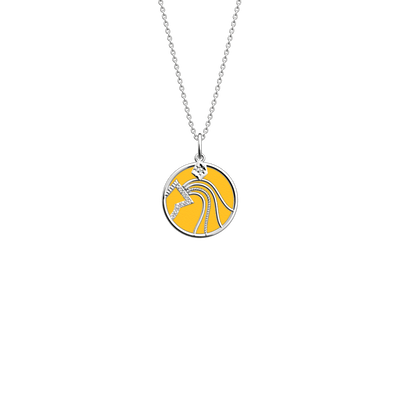 Aquarius necklace, Sun / Navy Blue reversible insert aquarius-necklace-sun-navy-blue-reversible-insert-pack_collier_zodiaque