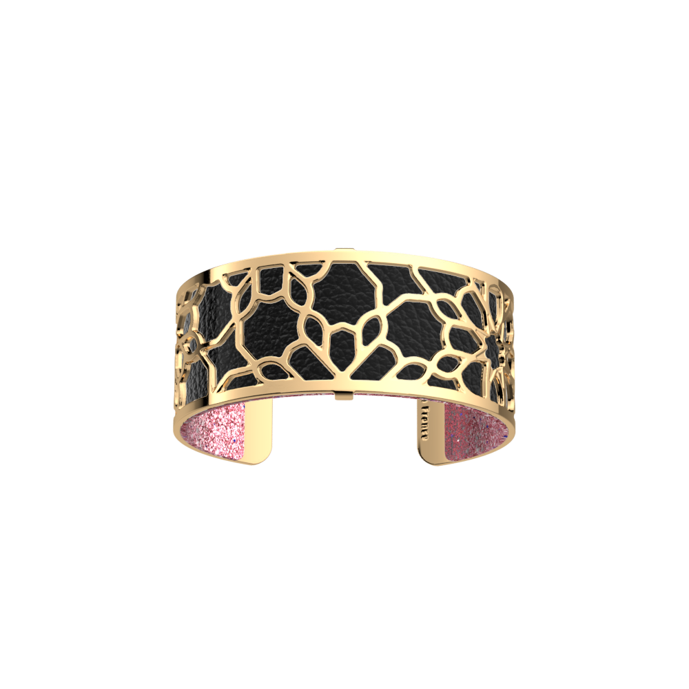 Manchette Arabesque, cuir réversible Khôl Noir / Paillettes Orientales image number 1