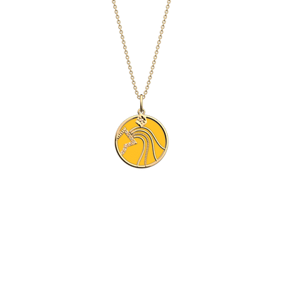 Aquarius necklace, Sun / Navy Blue reversible insert aquarius-necklace-sun-navy-blue-reversible-insert-pack_collier_zodiaque