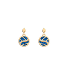 Boucles d'oreilles Désert, cuir réversibles Sépia / Paillettes Bleues image number 2