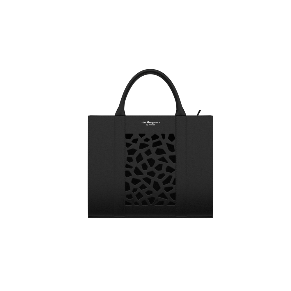Sac Le Nano Noir motif Girafe Les Georgettes