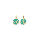 Boucles d'oreilles Trèfle, Finition dorée, Nude / Aquatic image number 2