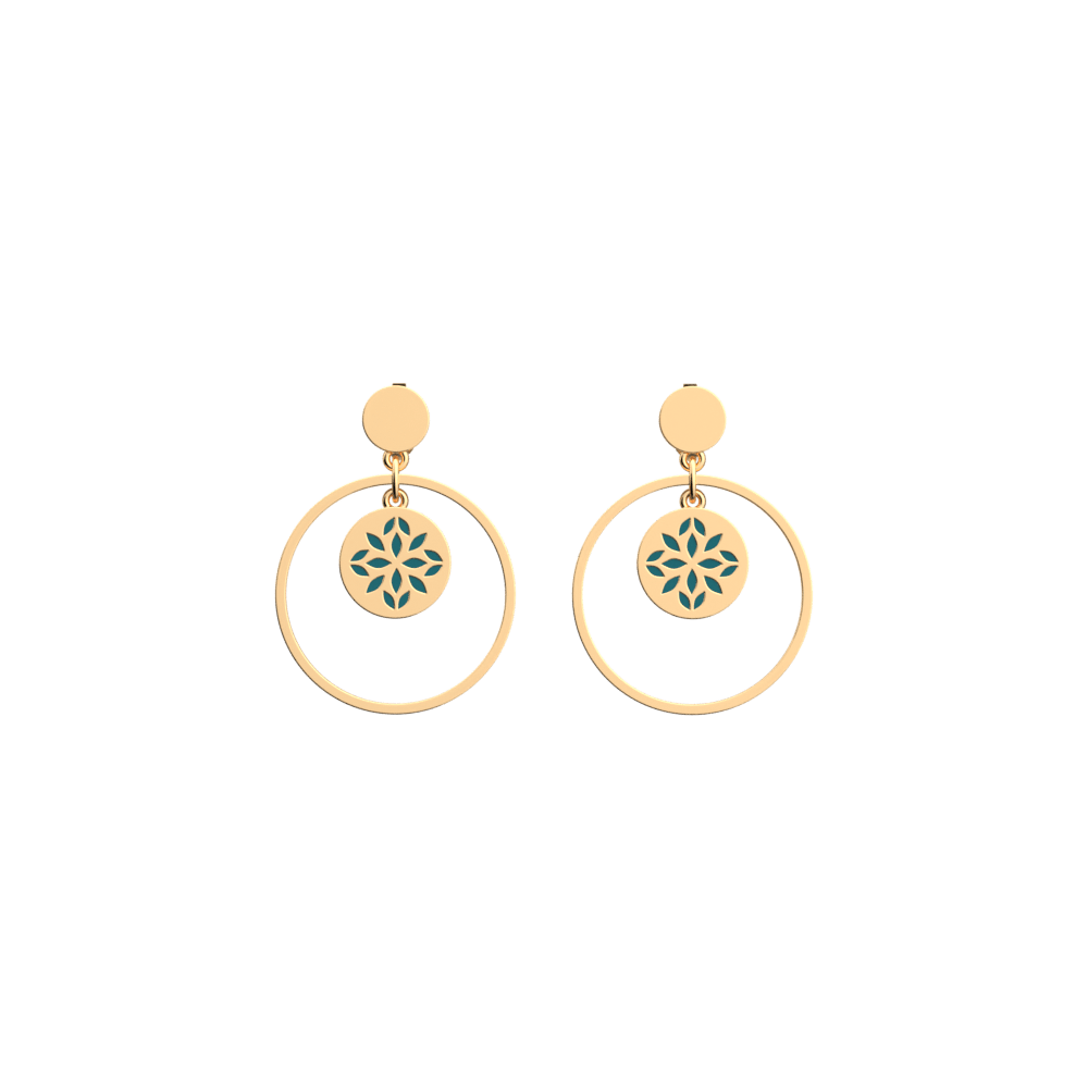 Boucles d'oreilles Lotus Laque image number 1