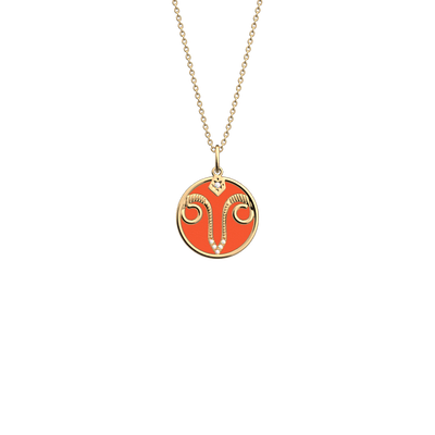 Aries necklace, Copper / Mango reversible insert aries-necklace-copper-mango-reversible-insert-pack_collier_zodiaque