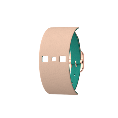Nude / Aquatic Single Wrap Leather strap,  Rose gold finish buckle nude-aquatic-single-wrap-leather-strap-rose-gold-finish-buckle-le_simple_tour