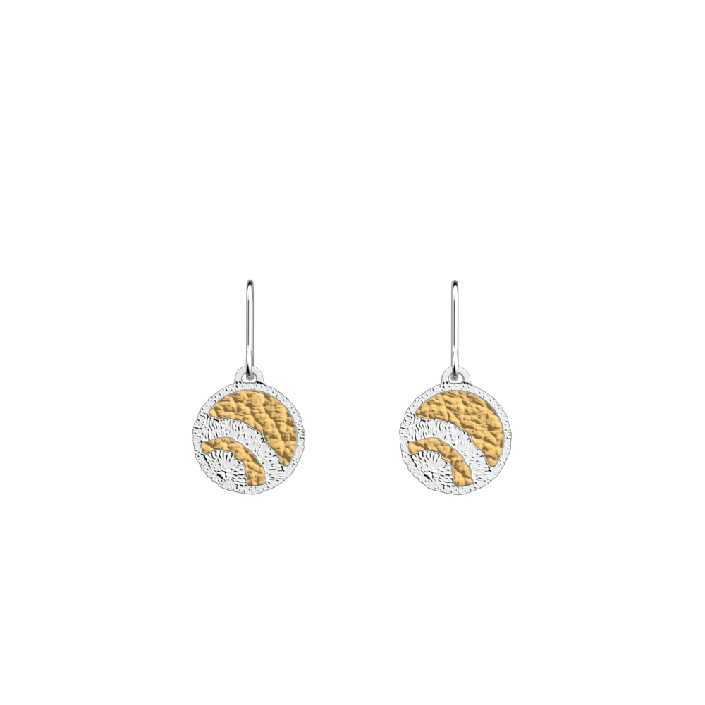 Boucles d'oreilles Nomade, cuir réversibles Gazelle / Prune image number 1
