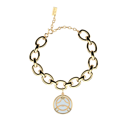 Bracelet Cancer, cuir réversible Cristal Bleu / Disco bracelet-cancer-cuir-reversible-cristal-bleu-disco-pack_bracelets_zodiaque