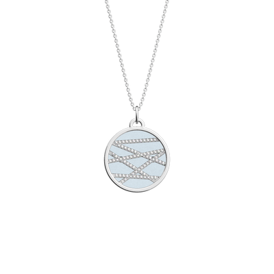Liens necklace, Disco / Crystal Blue reversible insert  liens-necklace-disco-crystal-blue-reversible-insert-pack_colliers