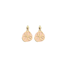 Boucles d'oreilles Trèfle, cuir réversible Nude / Aquatic image number 1