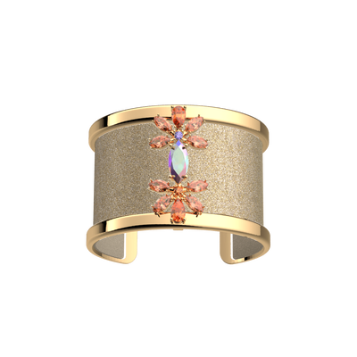 Cristal bracelet, Cream / Gold Glitter reversible insert cristal-bracelet-cream-gold-glitter-reversible-insert-pack_manchettes_essentielles