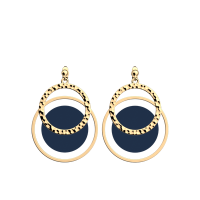 Boucles d'oreilles Pure Martelée, cuirs réversibles Ciel Étoilé / Marine boucles-d-oreilles-pure-martelee-cuirs-reversibles-ciel-etoile-marine-pack_bo_pendantes
