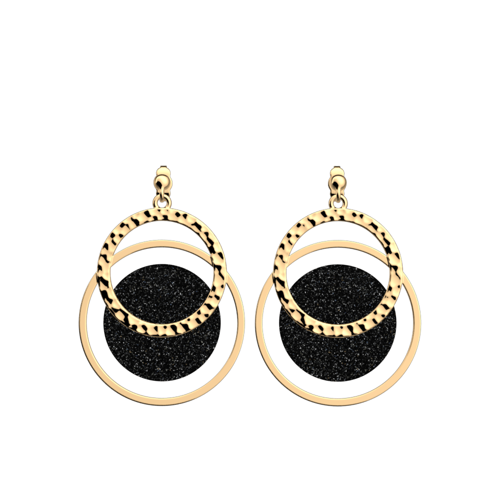 HSAJS Boucles D'oreilles Ondulées Texture Martelée Bijoux Femme Clous D'oreilles Métalliques Accessoires Élégants