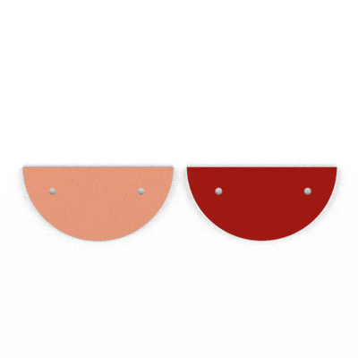 Cuir - Colliers, Barbe à Papa / Rouge Acidulé cuir-colliers-barbe-a-papa-rouge-acidule