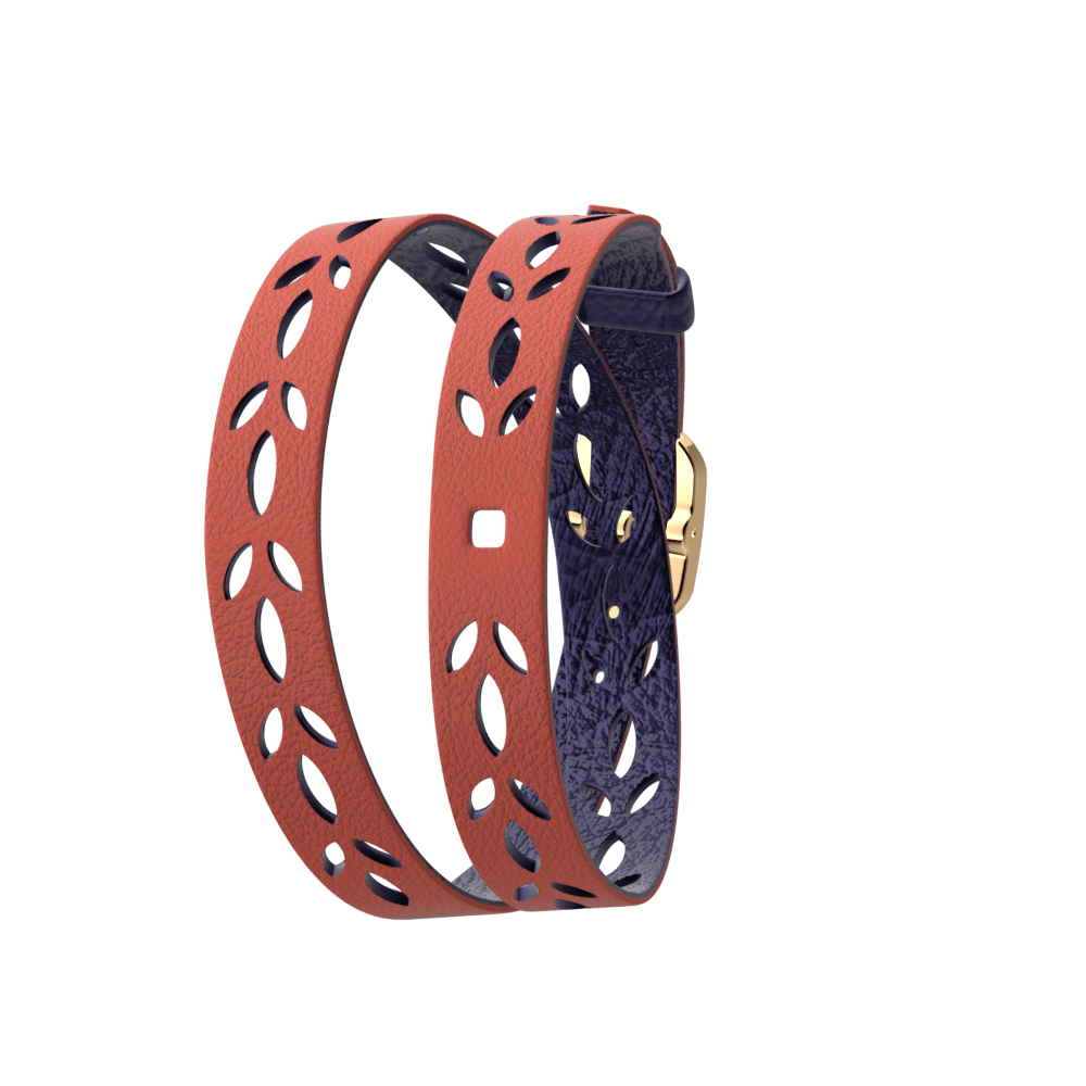 wraparound-leather-strap-girafe-coral-navy-blue-gold-finish-buckle-le_double_tour-1