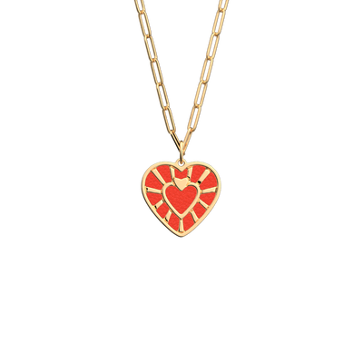 Cœur necklace, Passion Red / Glamour reversible insert c-ur-necklace-passion-red-glamour-reversible-insert-pack_colliers