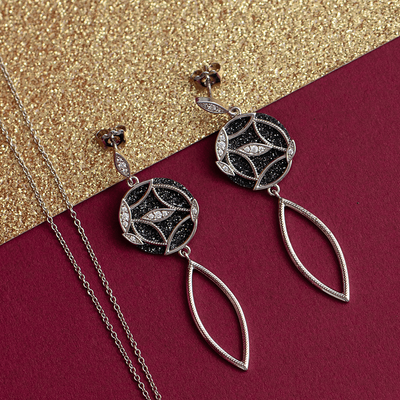 arbre-de-vie-earrings-deep-teal-black-glitter-reversible-inserts-pack_bo_pendantes