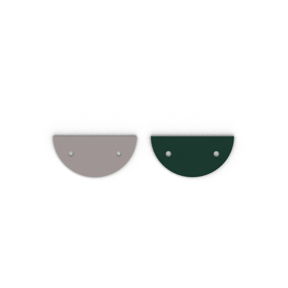 Cuir - Colliers, Argent / Vert Forêt - Les Georgettes - Modalova