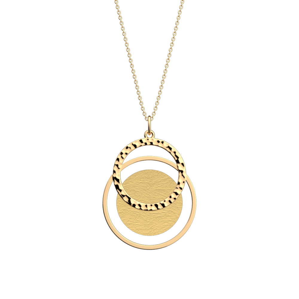 Collier Pure Martelée, cuir réversible / - Les Georgettes - Modalova
