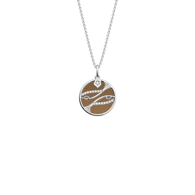 Pisces necklace, Terracotta / Bronze reversible insert pisces-necklace-terracotta-bronze-reversible-insert-pack_collier_zodiaque