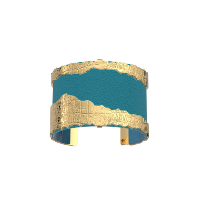 Manchette Caïman, cuir réversible Écailles Bleutées / Bleu Georgettes manchette-caiman-cuir-reversible-ecailles-bleutees-bleu-georgettes-pack_manchettes_essentielles