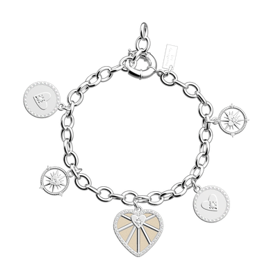 Cœur Céleste Pampille bracelet, Cream / Gold Glitter reversible insert c-ur-celeste-pampille-bracelet-cream-gold-glitter-reversible-insert-pack_bracelets_chaines_joncs
