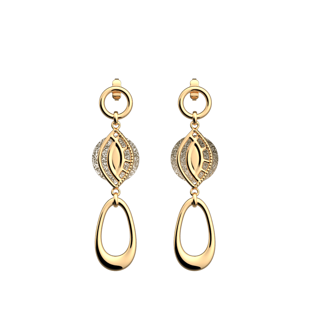 Boucles d'oreilles Divine, cuirs réversibles Rose Grainé / Paillettes Radieuses - Les Georgettes - Modalova