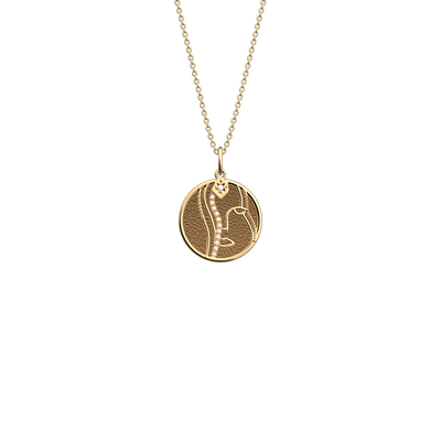 Libra necklace, Terracotta / Bronze reversible insert  libra-necklace-terracotta-bronze-reversible-insert-pack_collier_zodiaque