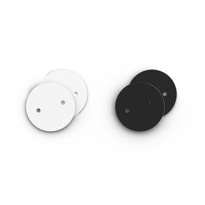 Leather insert - Earrings, Black / White leather-insert-earrings-black-white