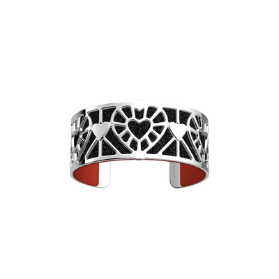 Cœur bracelet, Black Glitter / Red reversible insert c-ur-bracelet-black-glitter-red-reversible-insert-pack_manchettes_essentielles