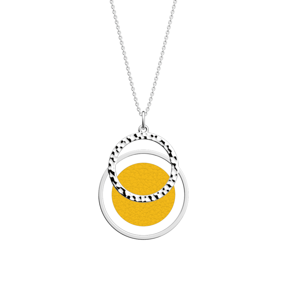 Collier Pure Martelée, cuir réversible / - Les Georgettes - Modalova