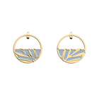 Boucles d'oreilles Croisette, Finition dorée, Hibiscus / Mistral image number 2